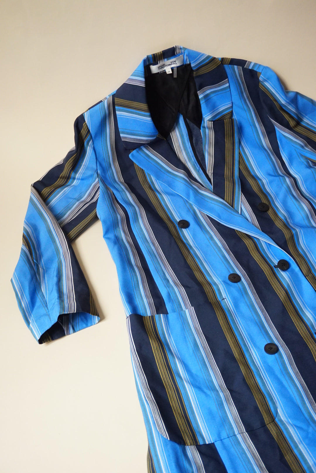 Diane Von Furstenberg Belted Silk Long Line Trench - Size Medium