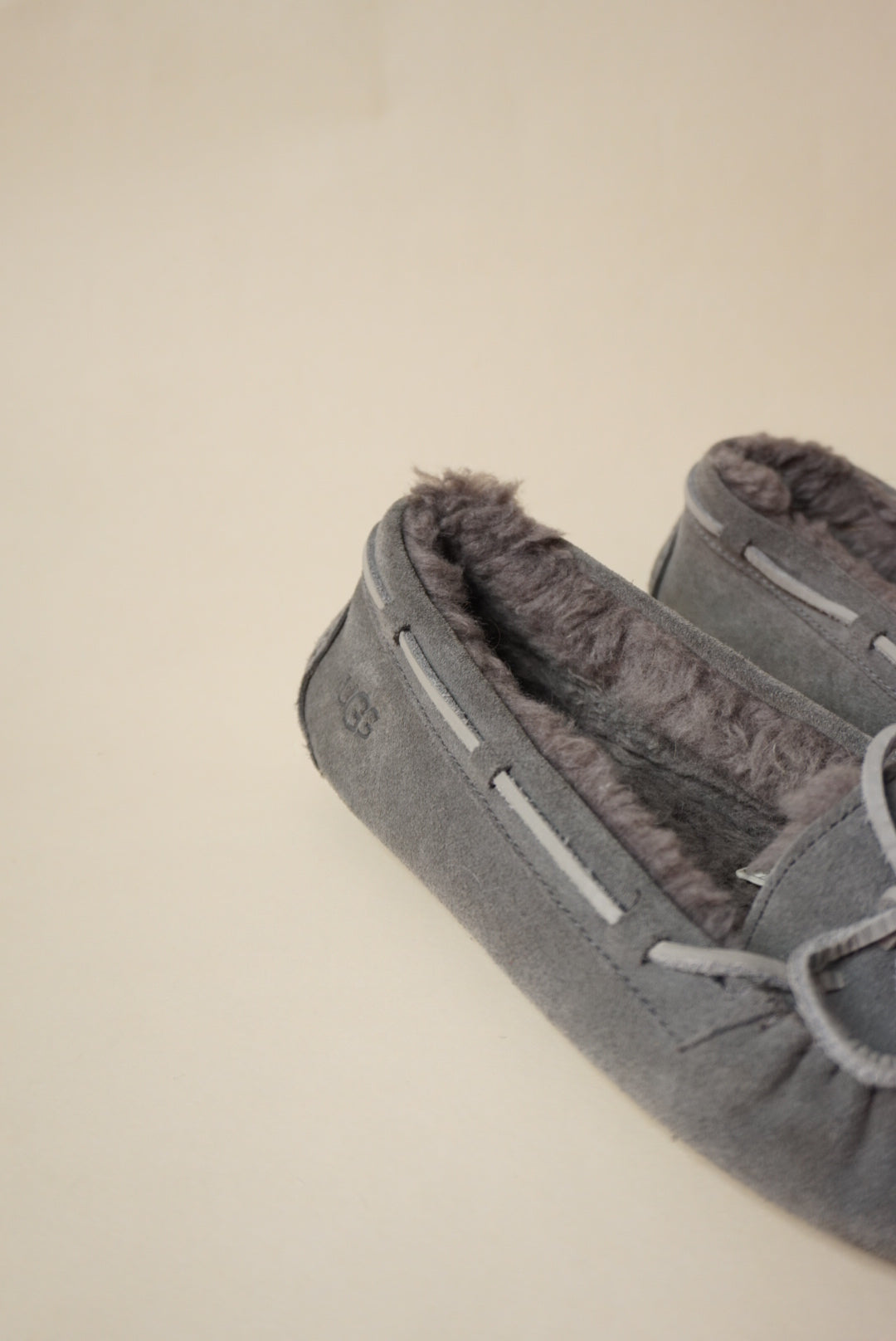 Ugg Grey Bella II Moccasin Slippers - Size 8