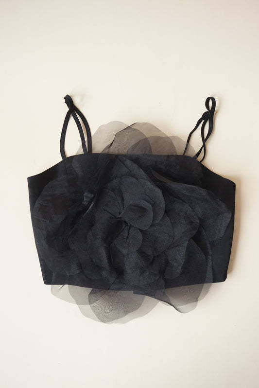 Rachel Zoe Floral Applique Black Tank NWT - Size XS