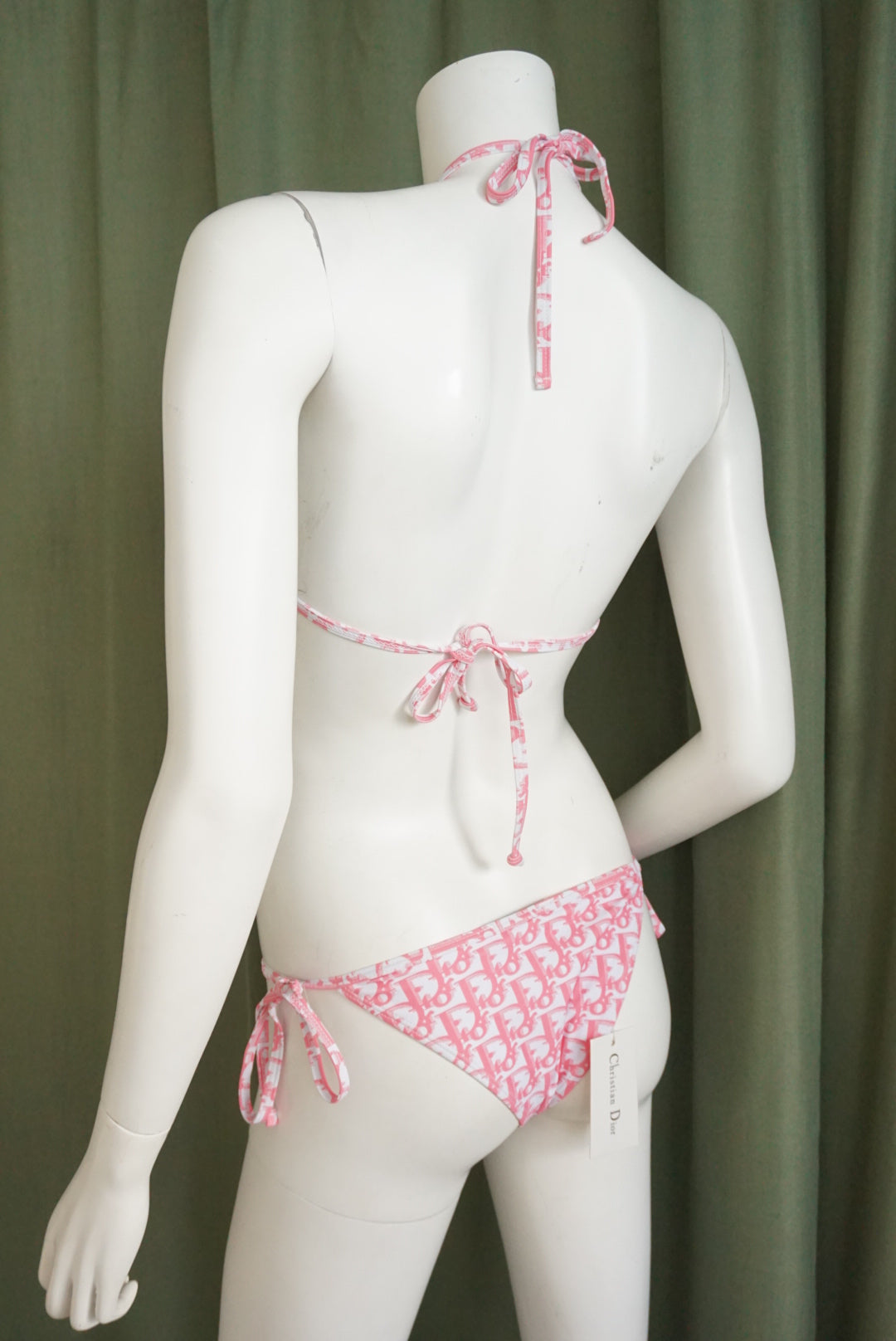 Christian Dior Pink Monogram Triangle Rhinestone Bikini NWT - Size Medium