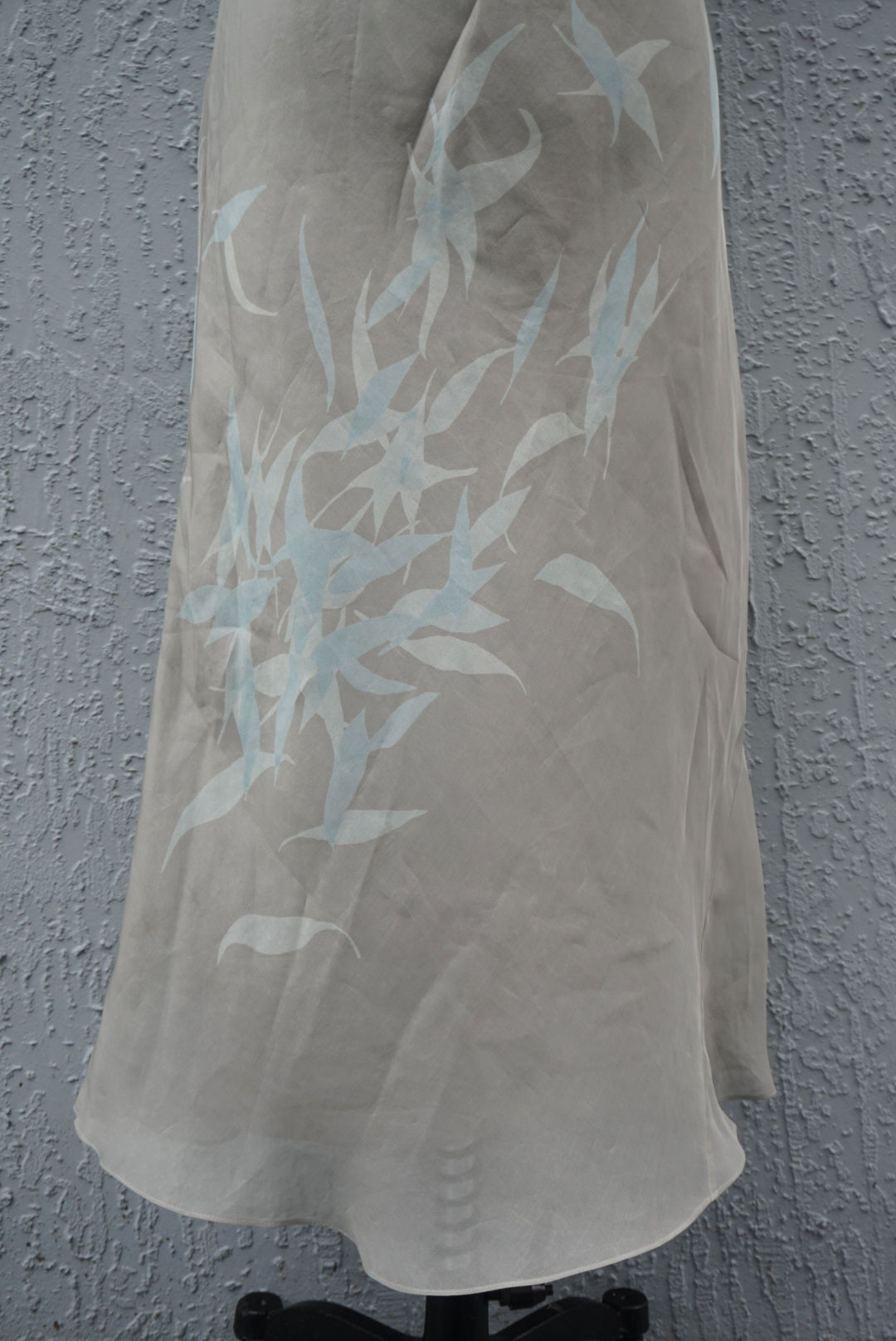 "Banana Republic" Vintage Spring Summer 2000 Grey Bird Design Sleeveless Maxi Dress - Size 8