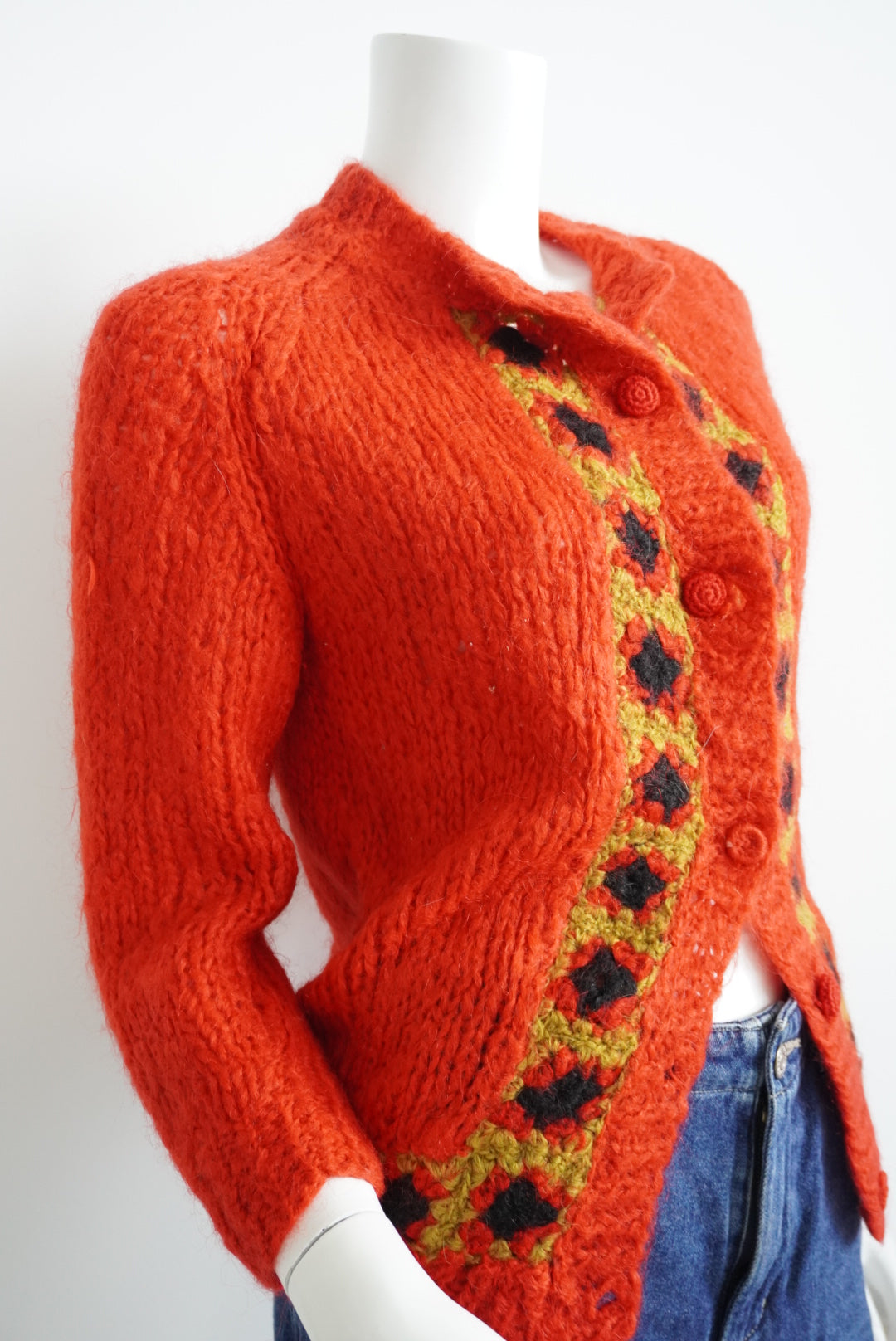 Vintage Red Hohair Sweater Made in Italy