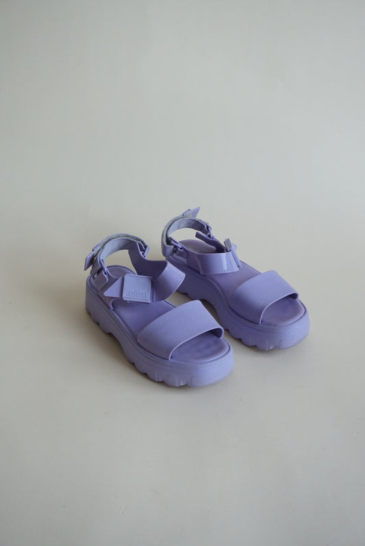 "Melissa" Lavender "Kick Off" Platform Sandals - Size 8