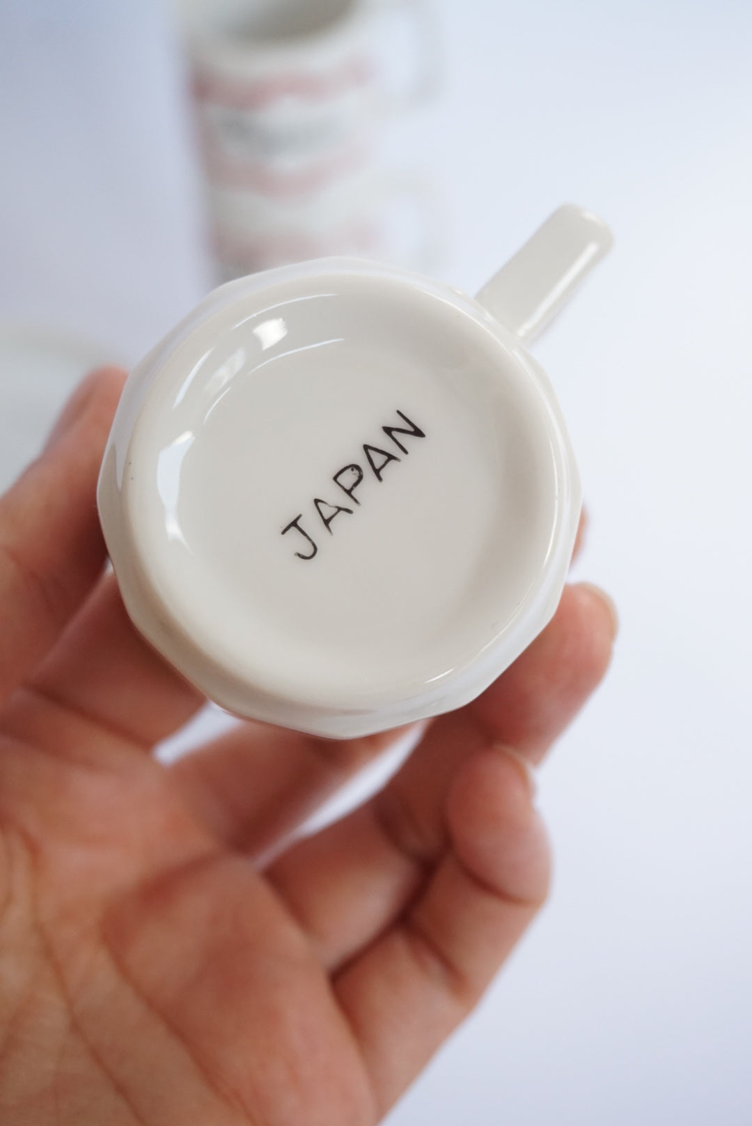 Vintage Made in Japan MCM Porcelain Espresso Mug & Saucer Set - Set of 5