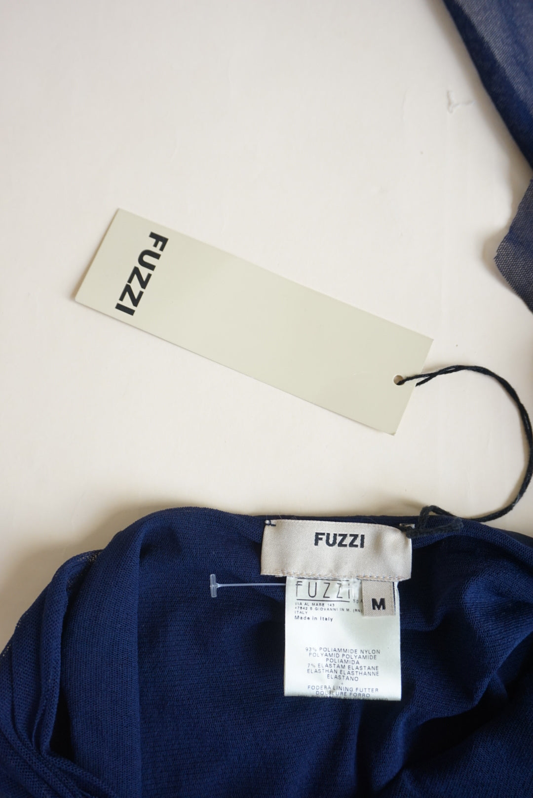 Fuzzi Navy Blue Halter Knit Dress NWT - Size Medium