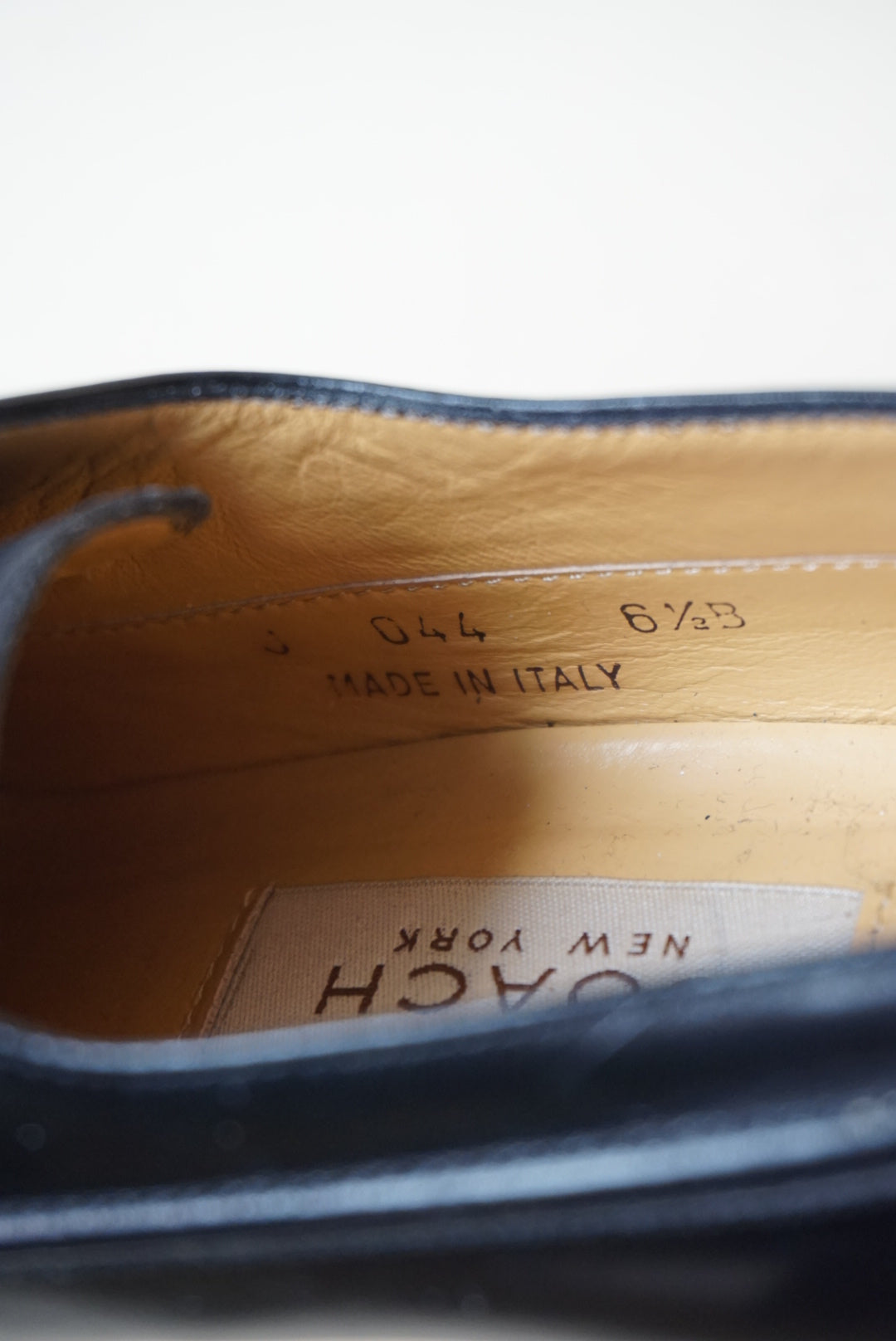 "Coach" Black Leather Oxford Cap Toe Lace Up Heel Pump - Size 6.5