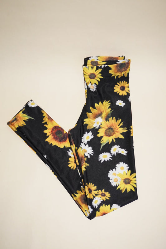 Roxie Rudolph Sunflower Nylon Leggings - Size Small
