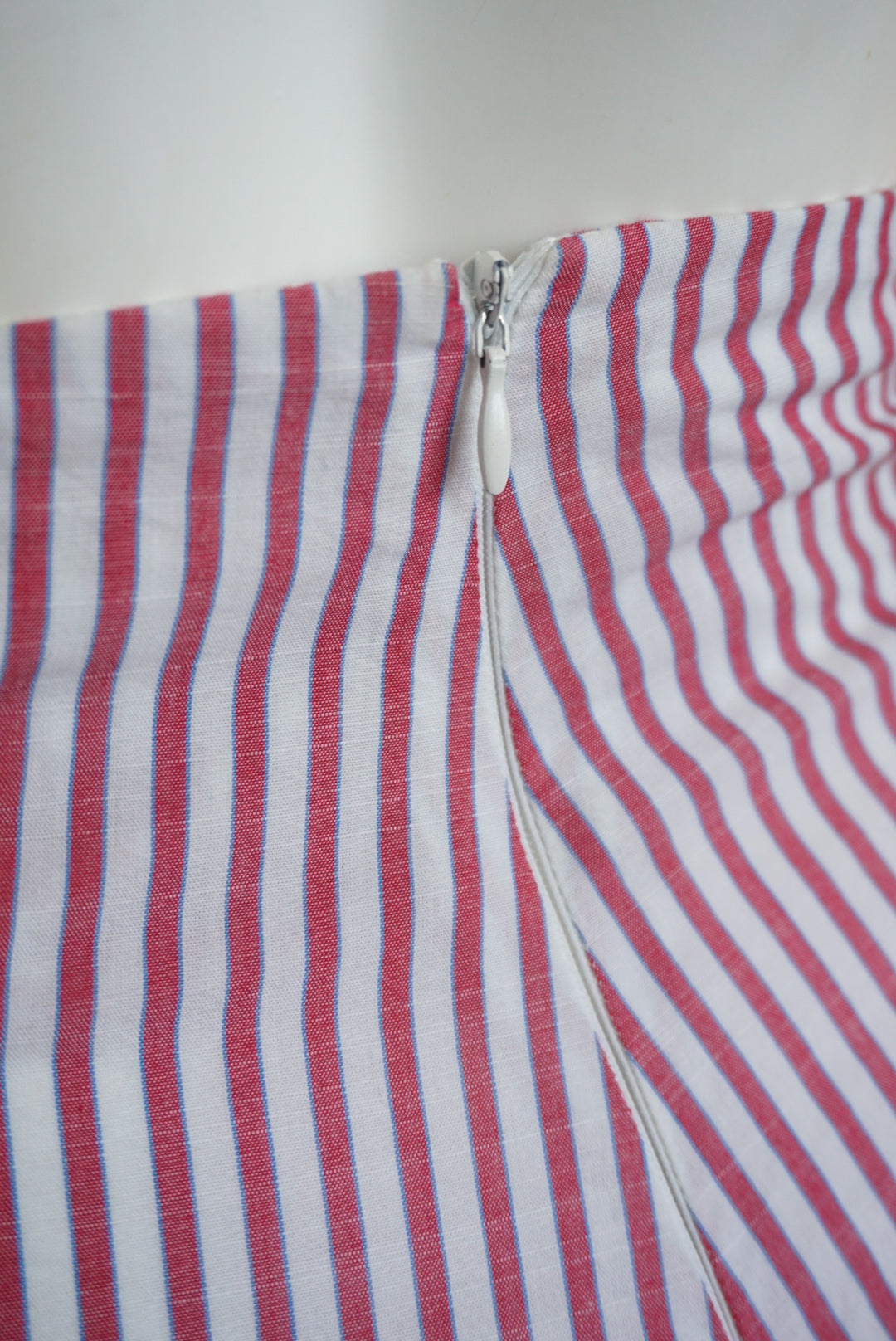 Maria De La Orden Pinstripe Flare Cotton Pants - Size Small