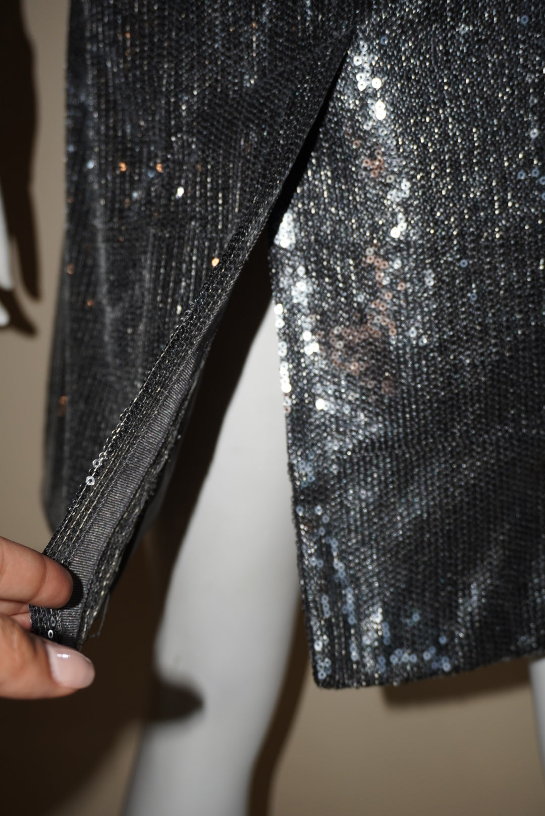 INC Grey Sequin Blazer Belted Dress NWT - Size XL