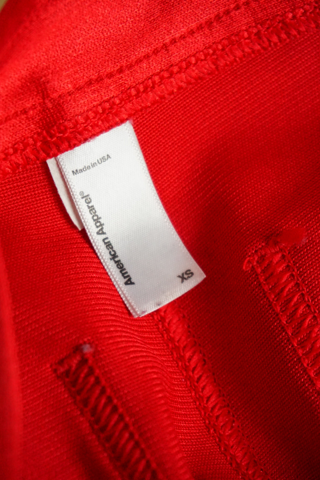 American Apparel Deadstock Red Disco Shiny Shorts - Size XS