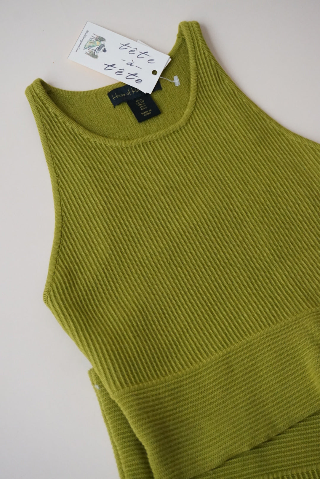 House of Harlow 1960 Bandage Ribbed Knit Green Skirt Set - Size Small