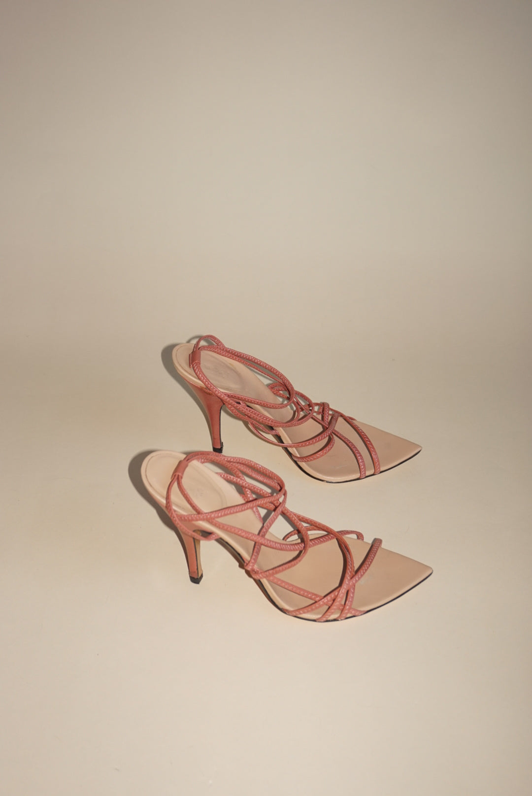 “Gucci” Pink Pointed Toe Strappy Sandal Heels - Size 7/7B
