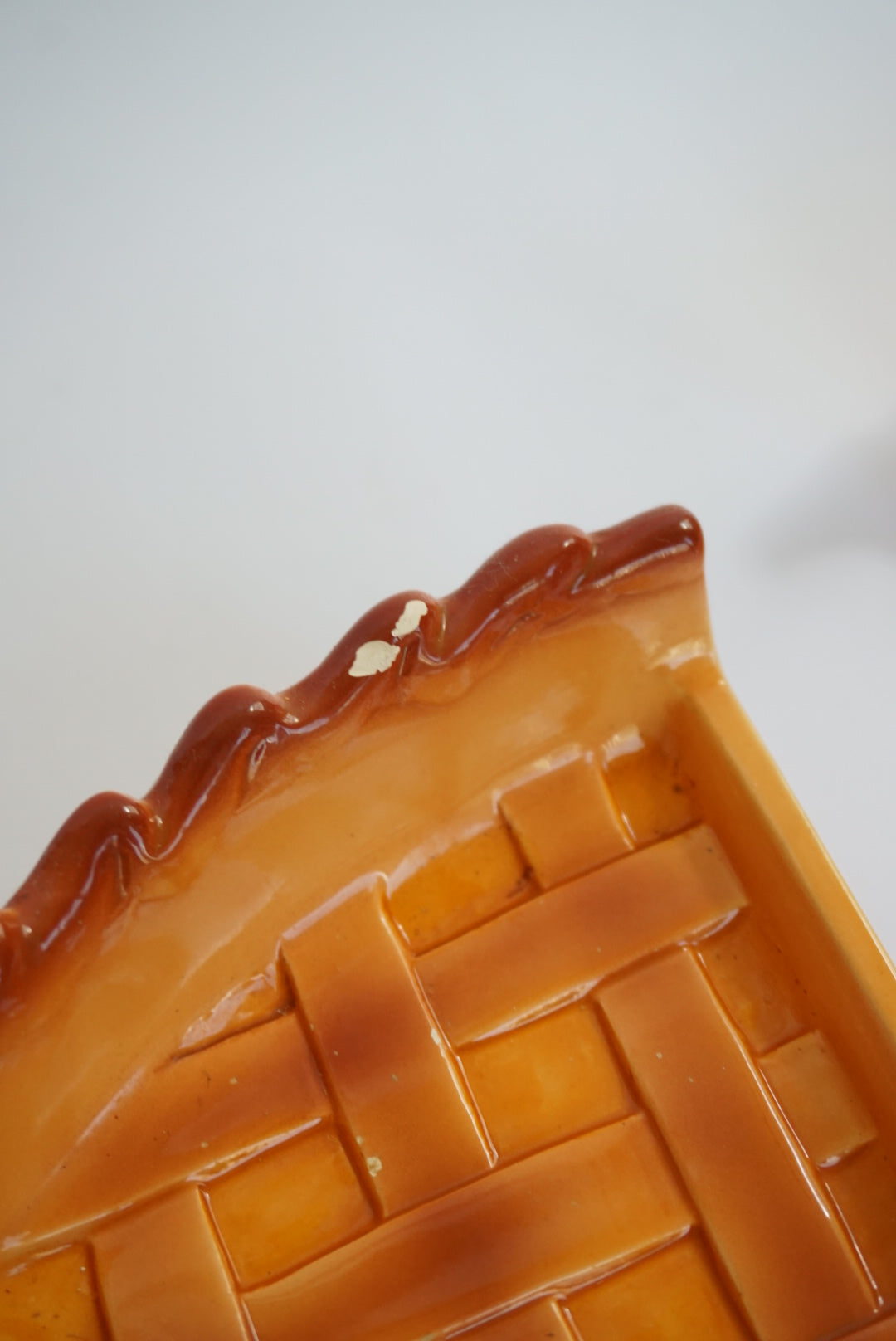 Vintage Knobler Japan Stamped Set of 4  Pie Slice Ceramic Plates