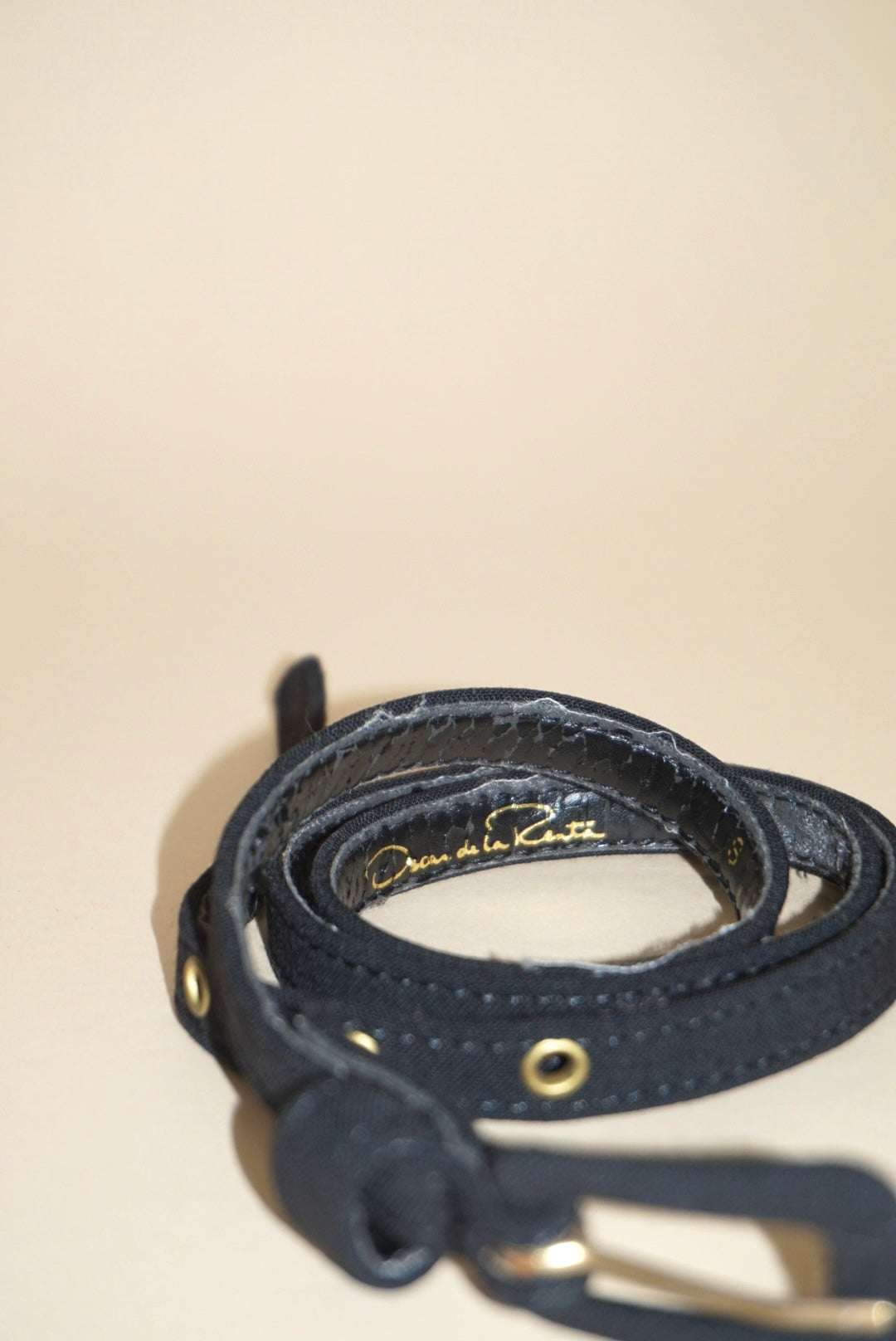 “Oscar De La Renta” Vintage Fabric Skinny Belt