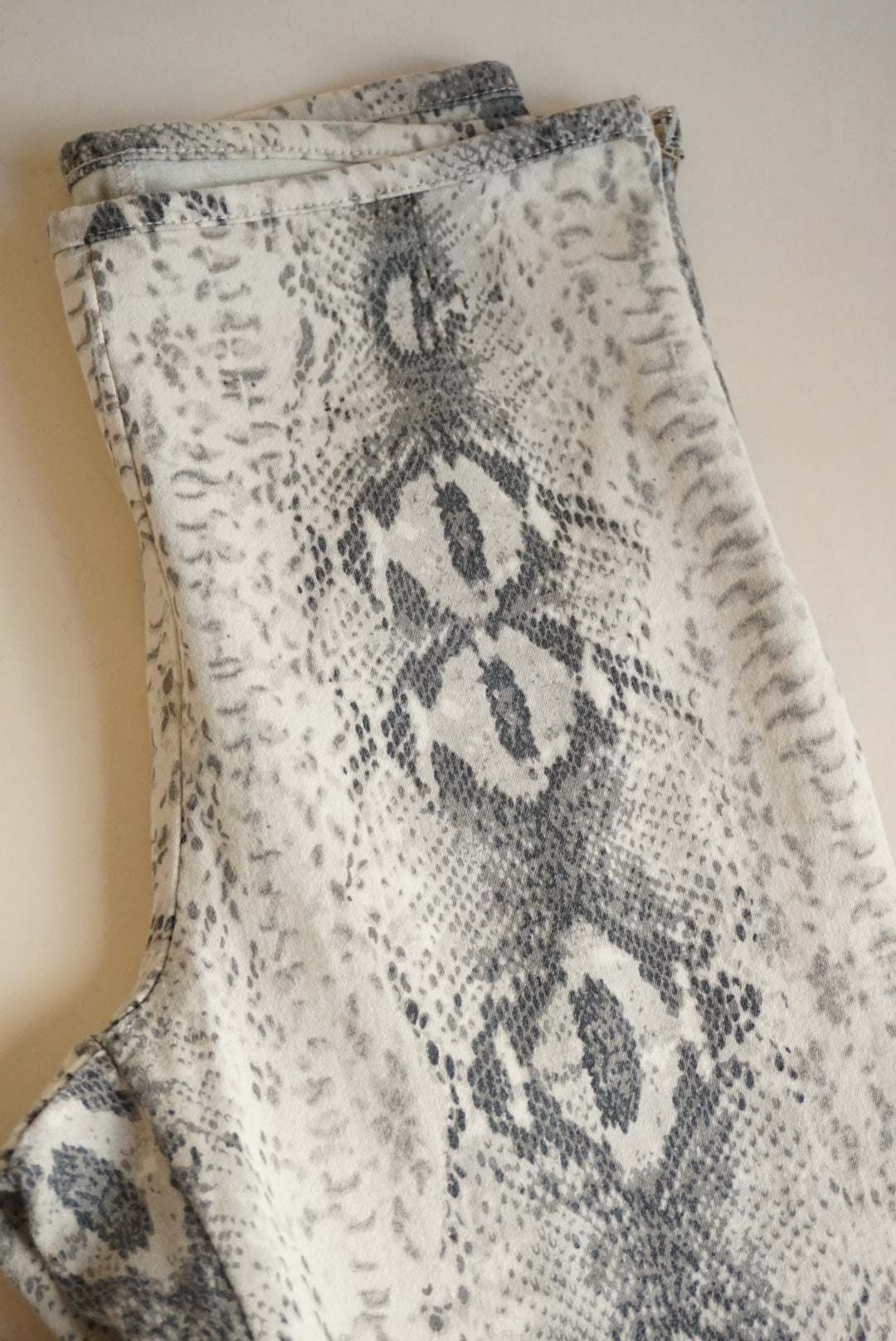 Snake Print Stretch Pants - Size Small