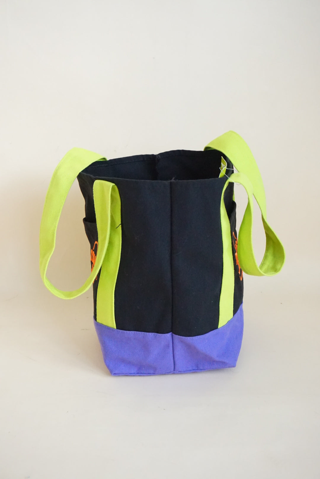 Trader Joe's Halloween Canvas Tote Mini Bag Limited Edition - Black Purple Green - NWT
