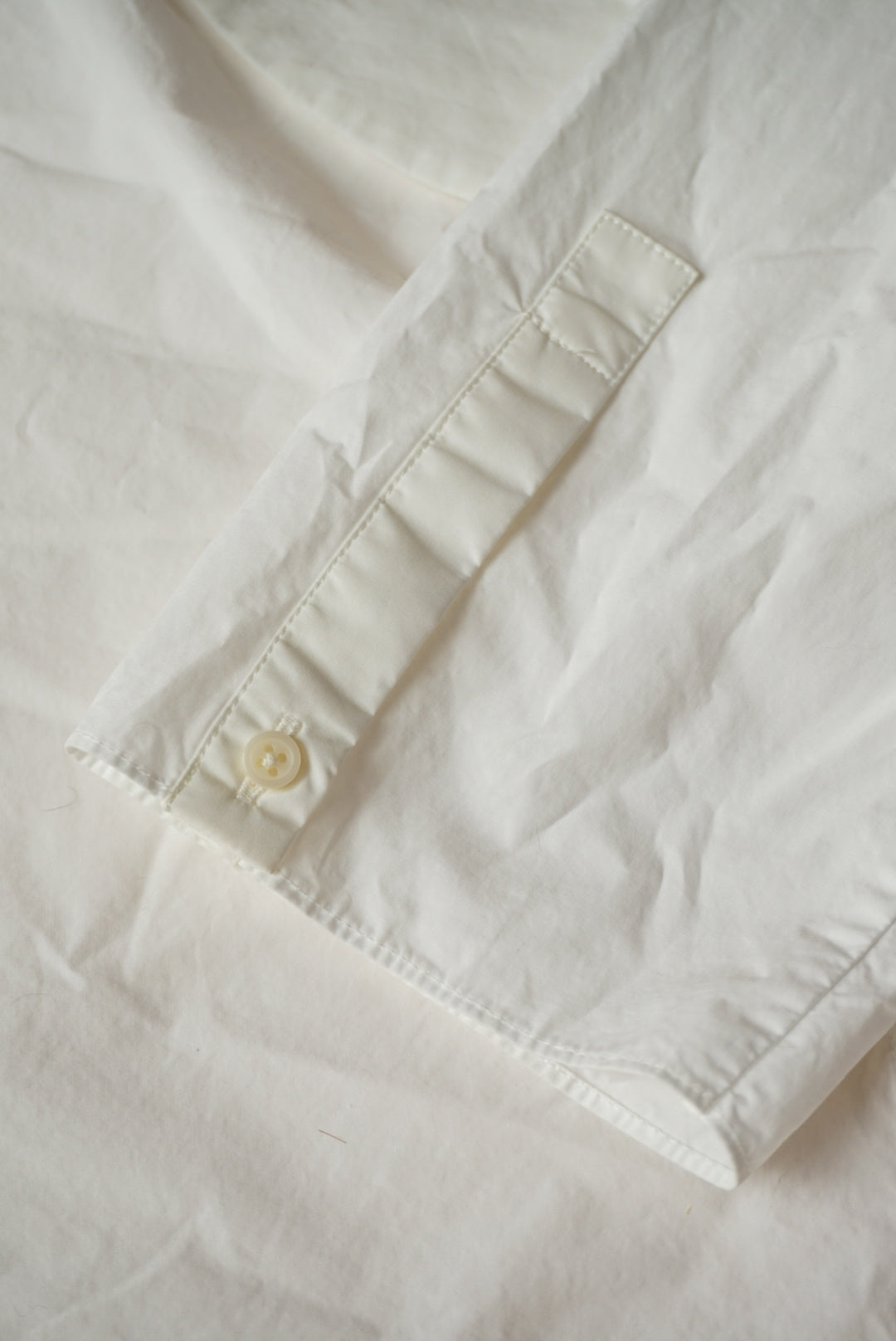 COS White Button Front Bib Panels Long Sleeve Blouse - Size 10