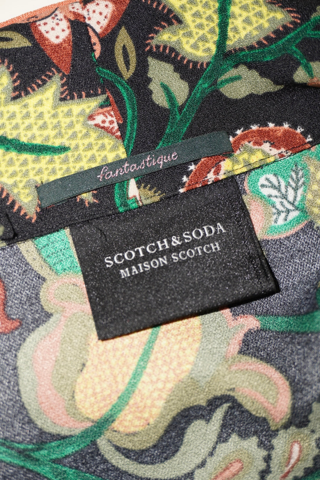 Scotch & Soda Black Multicolour Jungle Print Pajama Style Blazer - Size XL