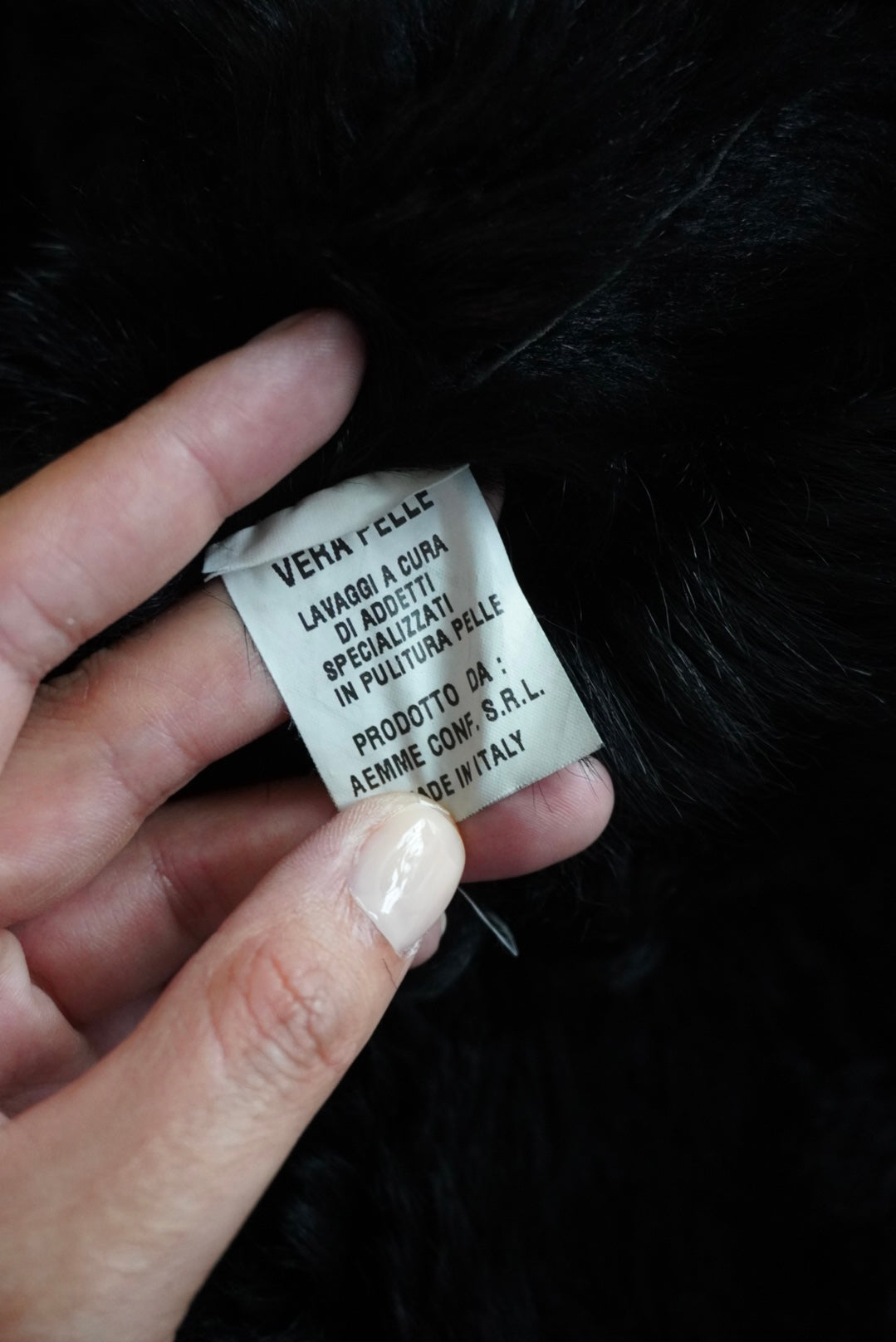 Angela Miele Milano Black Suede Nubuck Fur Shearling Jacket - Size IT 44