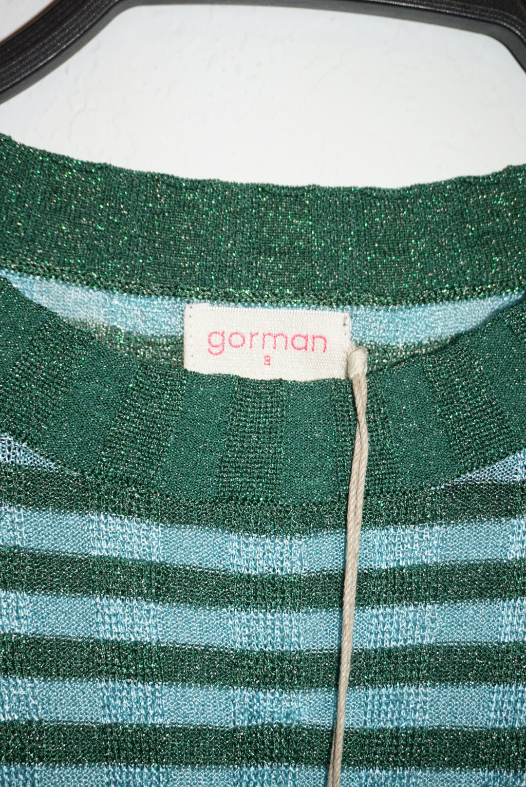 "Gorman" Striped Shimmer "All Aligned" Knit Top NWT - Size Medium
