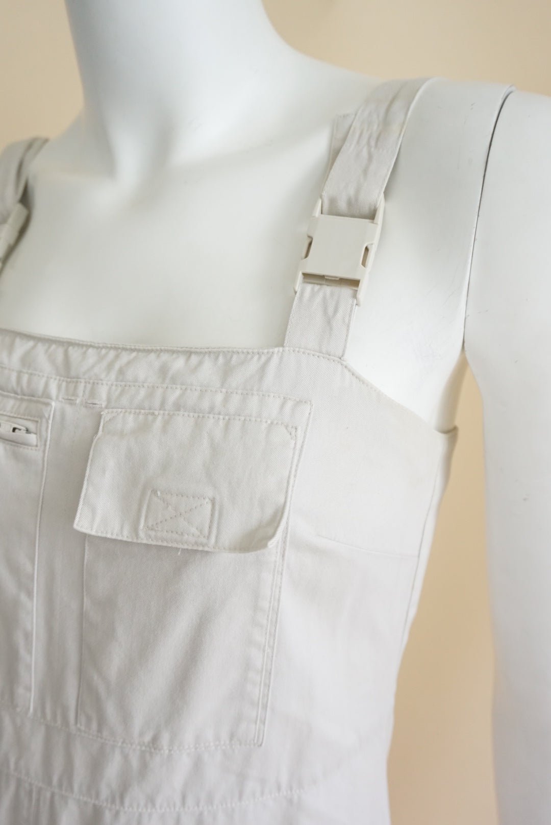 Vintage Express World Brand Khaki Y2K Cargo Maxi Dress - Size 0-2