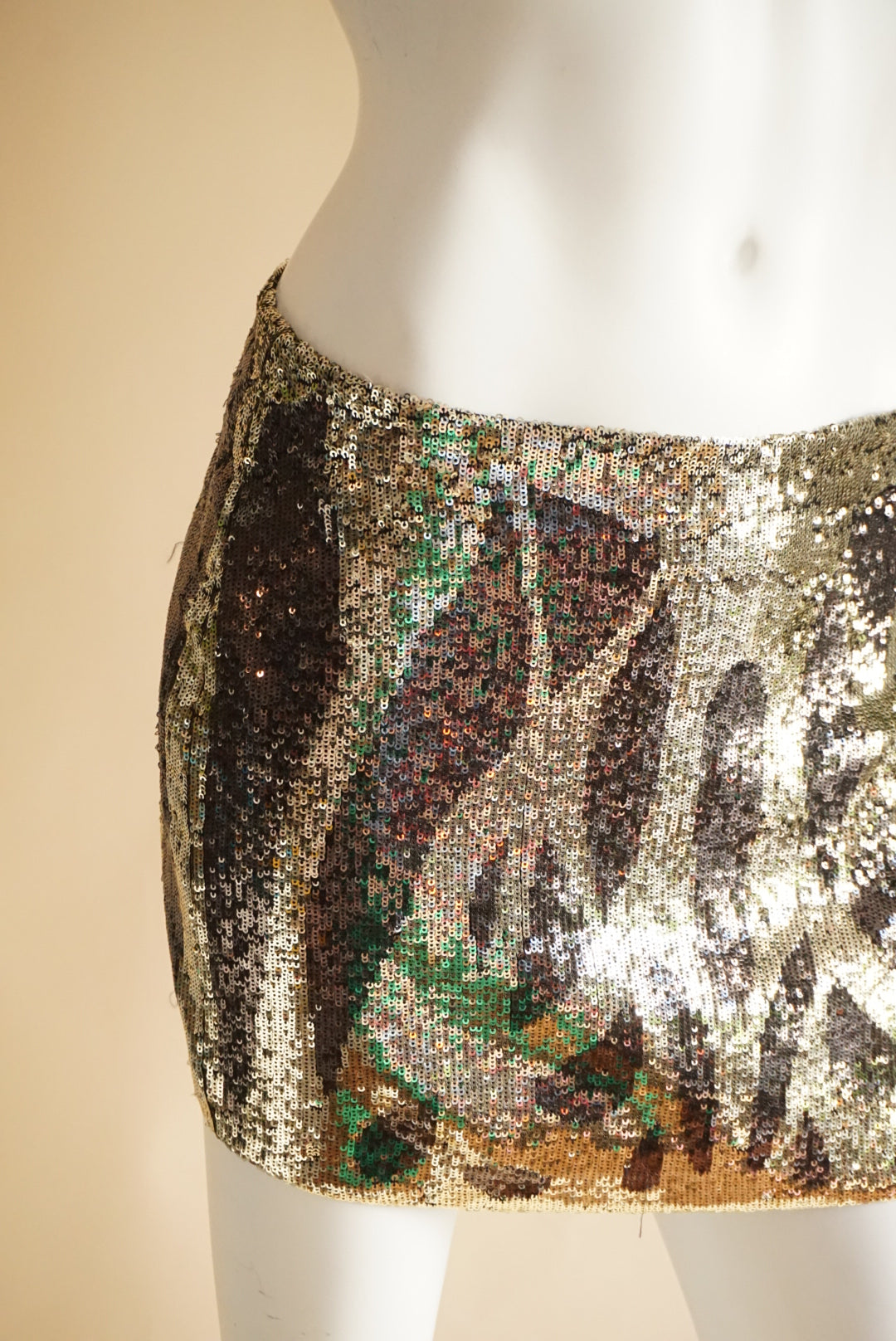 Haute Hippie Sequin Animal Print Mini Skirt - Size Small