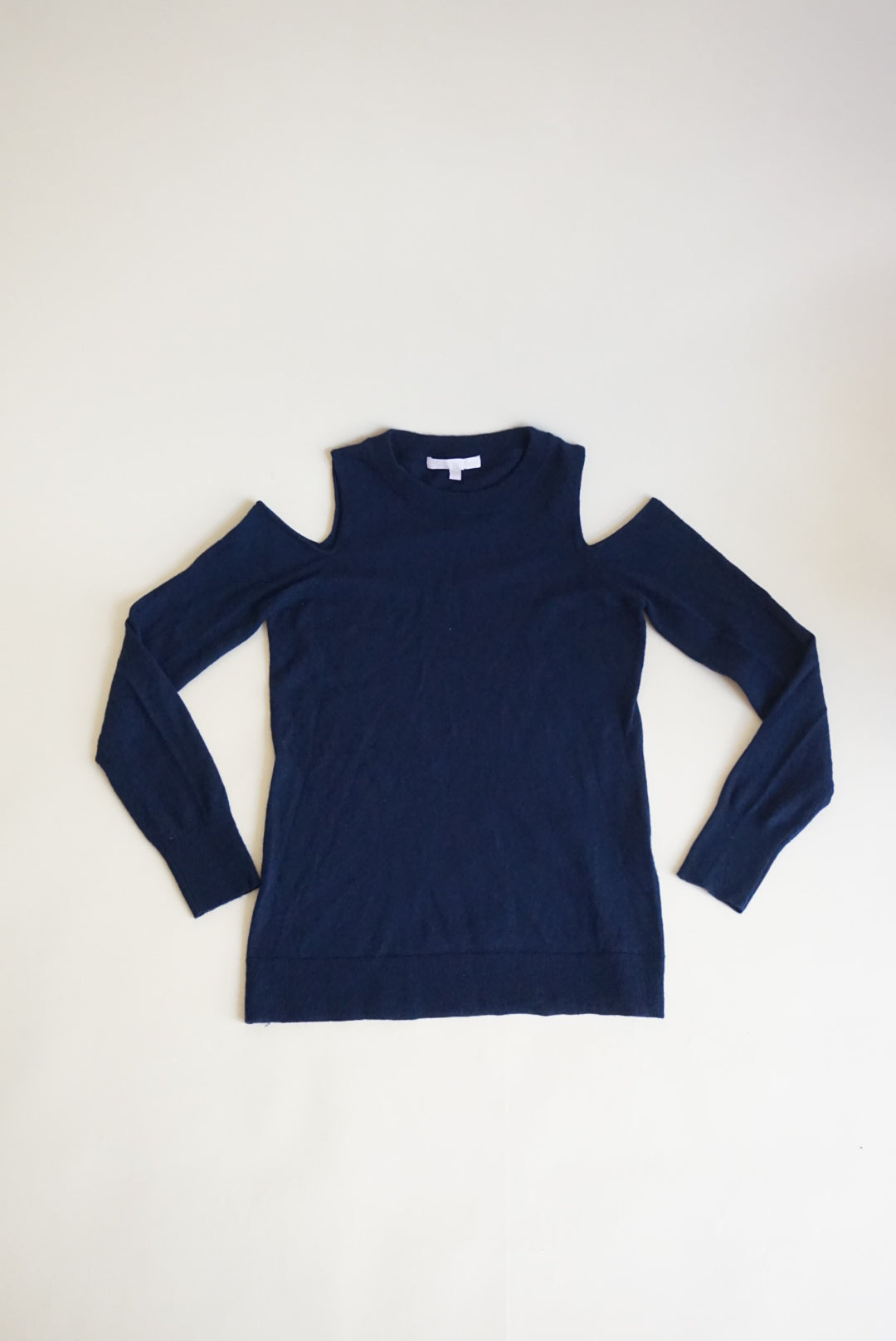 The Cashmere Project Navy Blue Shoulder Cut Out Sweater - Size Small