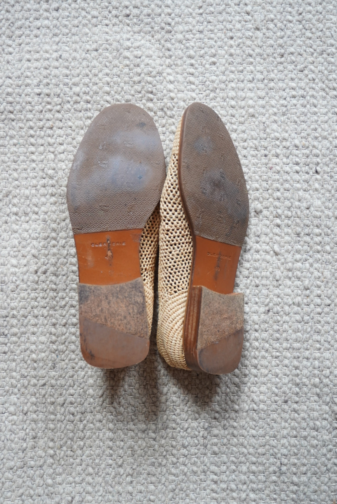 Robert Clergerie Paris Tan Raffia Penny Loafers - Size 40