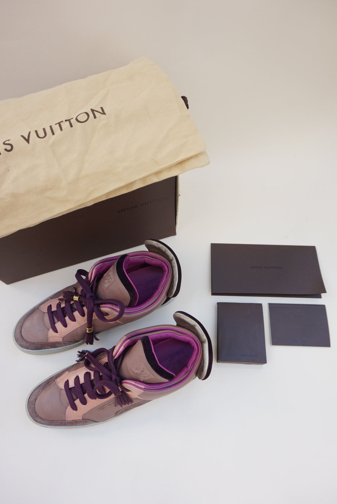 Kanye West × “Louis Vuitton” 2009 “Don Kanye” Patchwork Sneakers W/ Box - Size 11