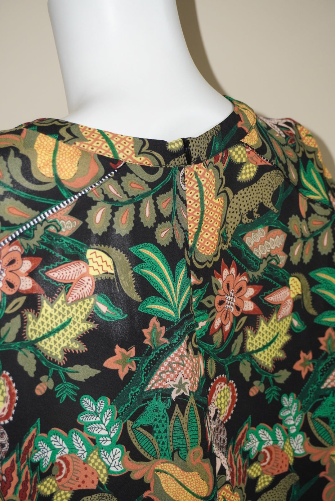 Scotch & Soda Black Multicolour Jungle Print Blouse - Size L