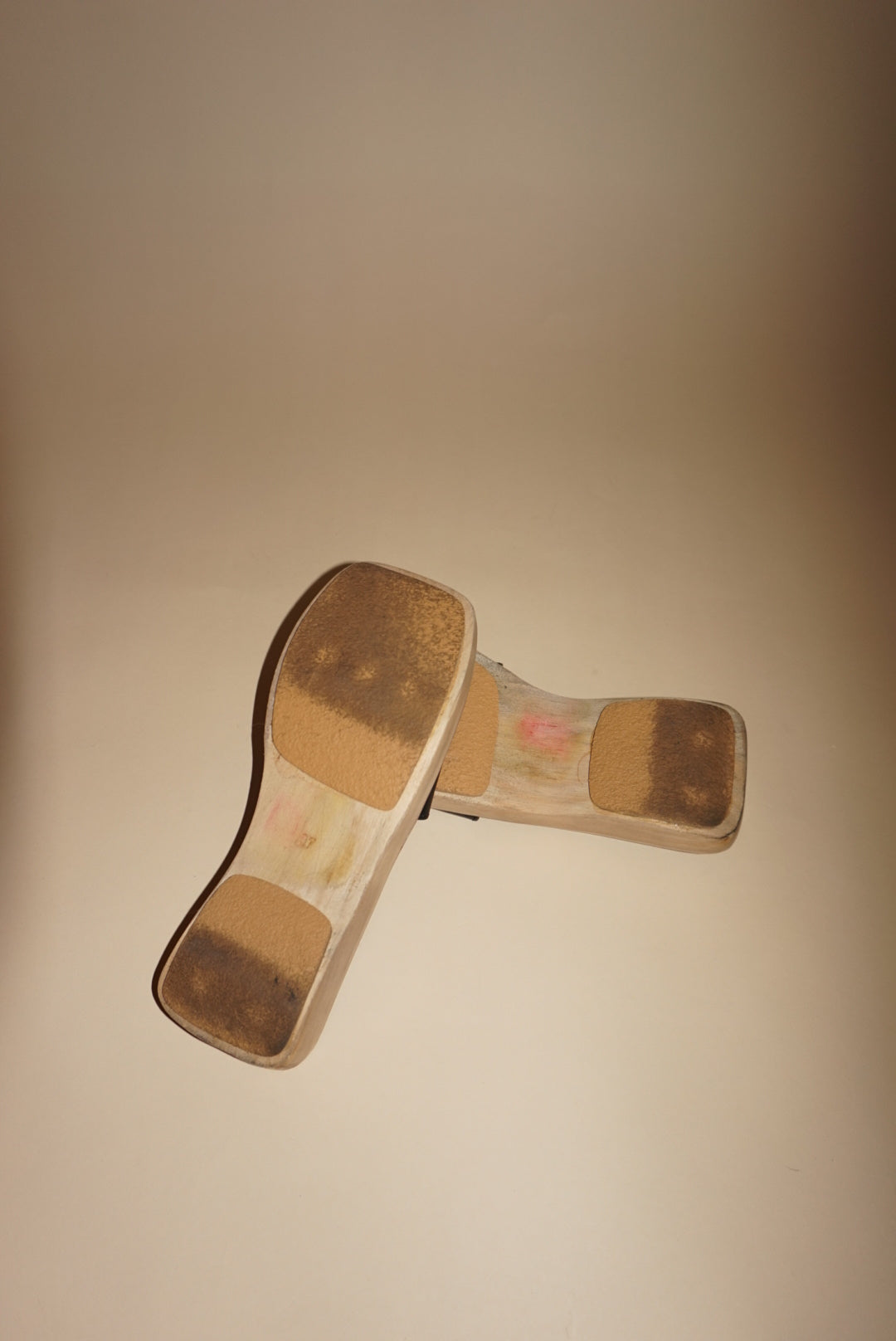"Mango" Wood Leather Mules - Size 37