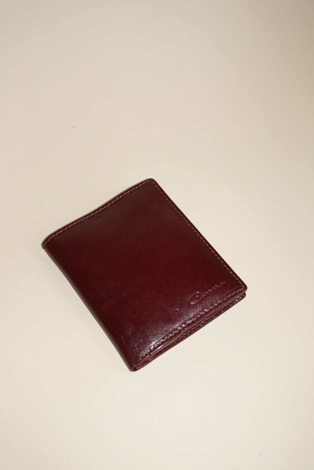 "Carrera" Burgundy Tri-fold Leather Wallet
