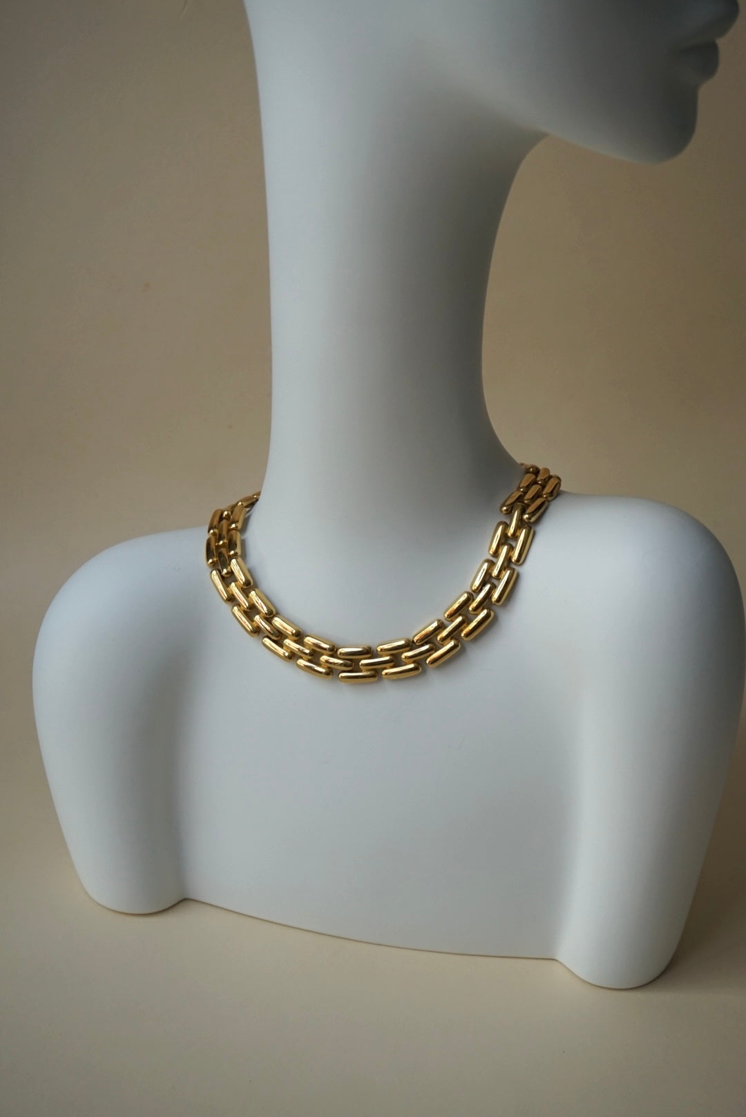 Vintage Gold Plated Link Necklace