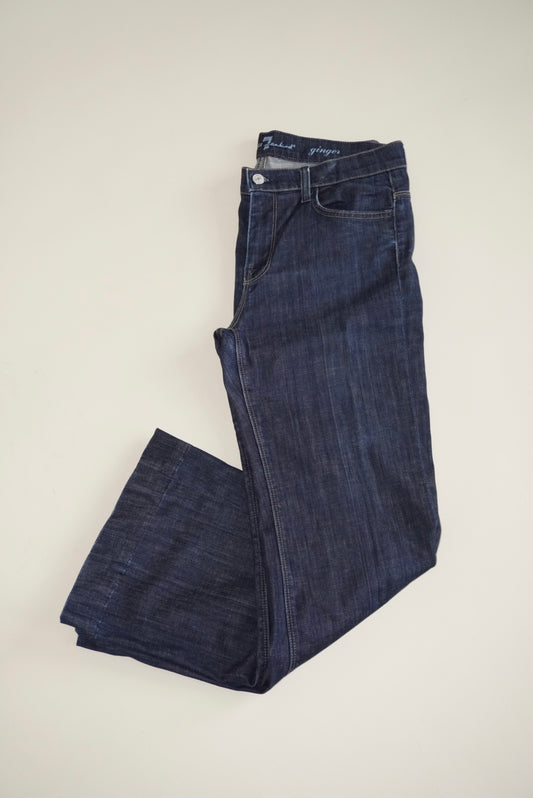 7 For All Mankind Ginger Bootcut Dark Denim Jeans - Size 30