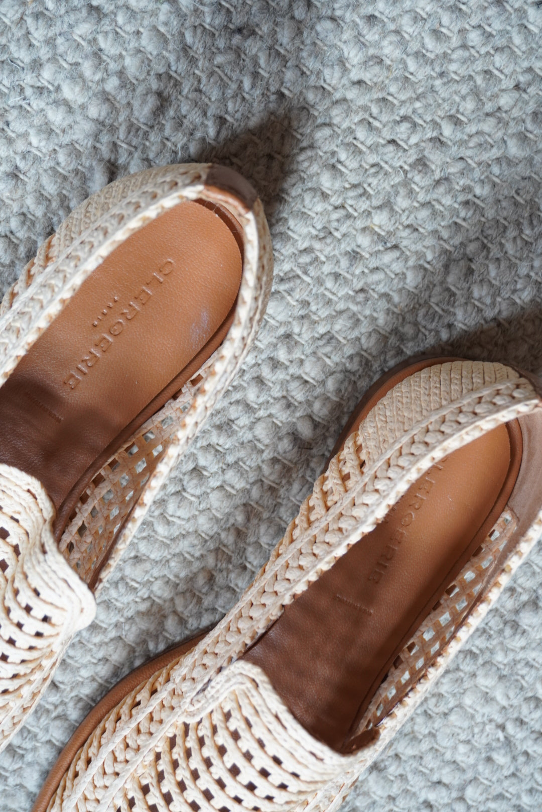 Robert Clergerie Paris Tan Orlana Jute Espadrille Raffia Penny Loafers - Size 40