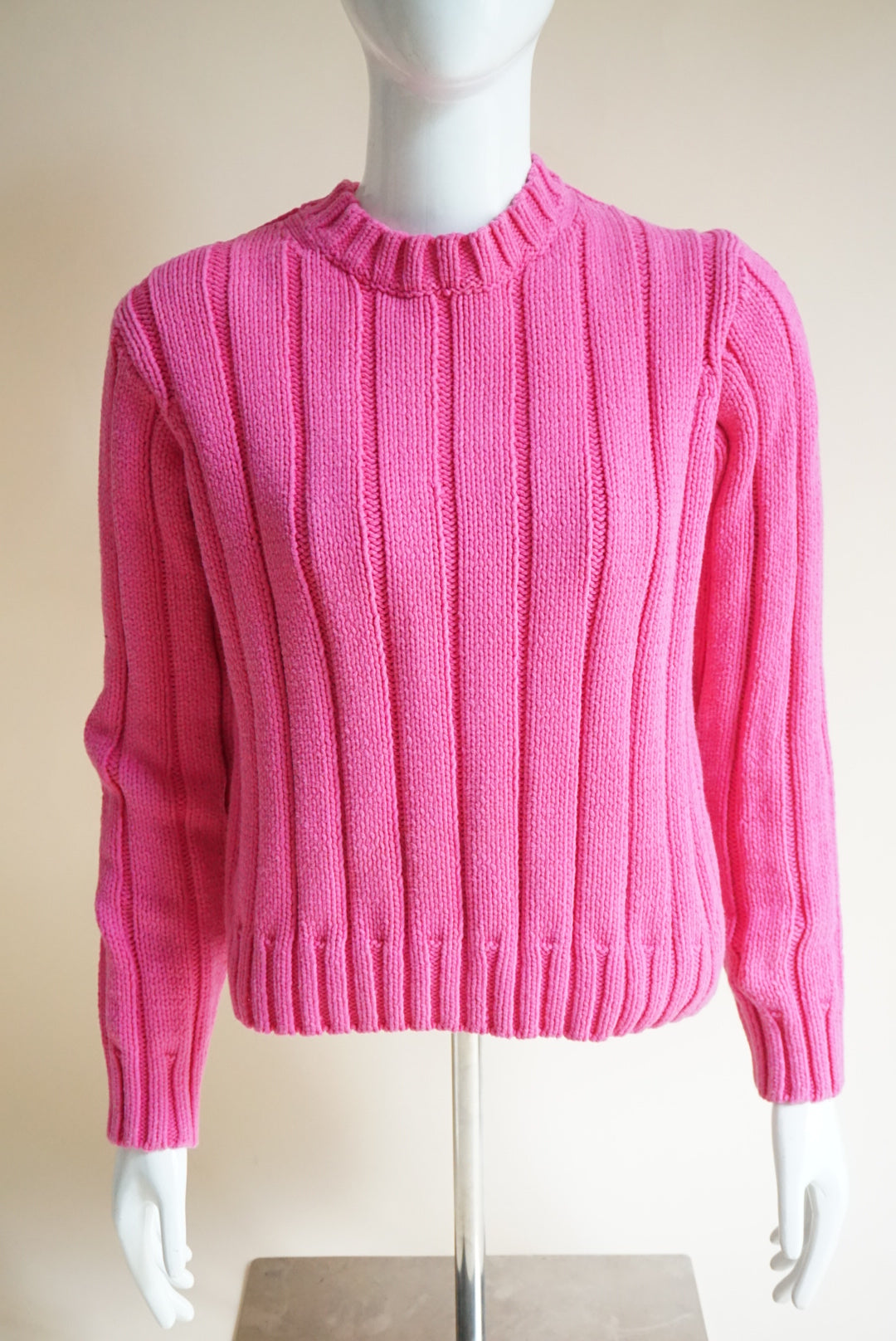 Derek Lam 10 Crosby Pink Cable Crewneck Sweater - Size XS