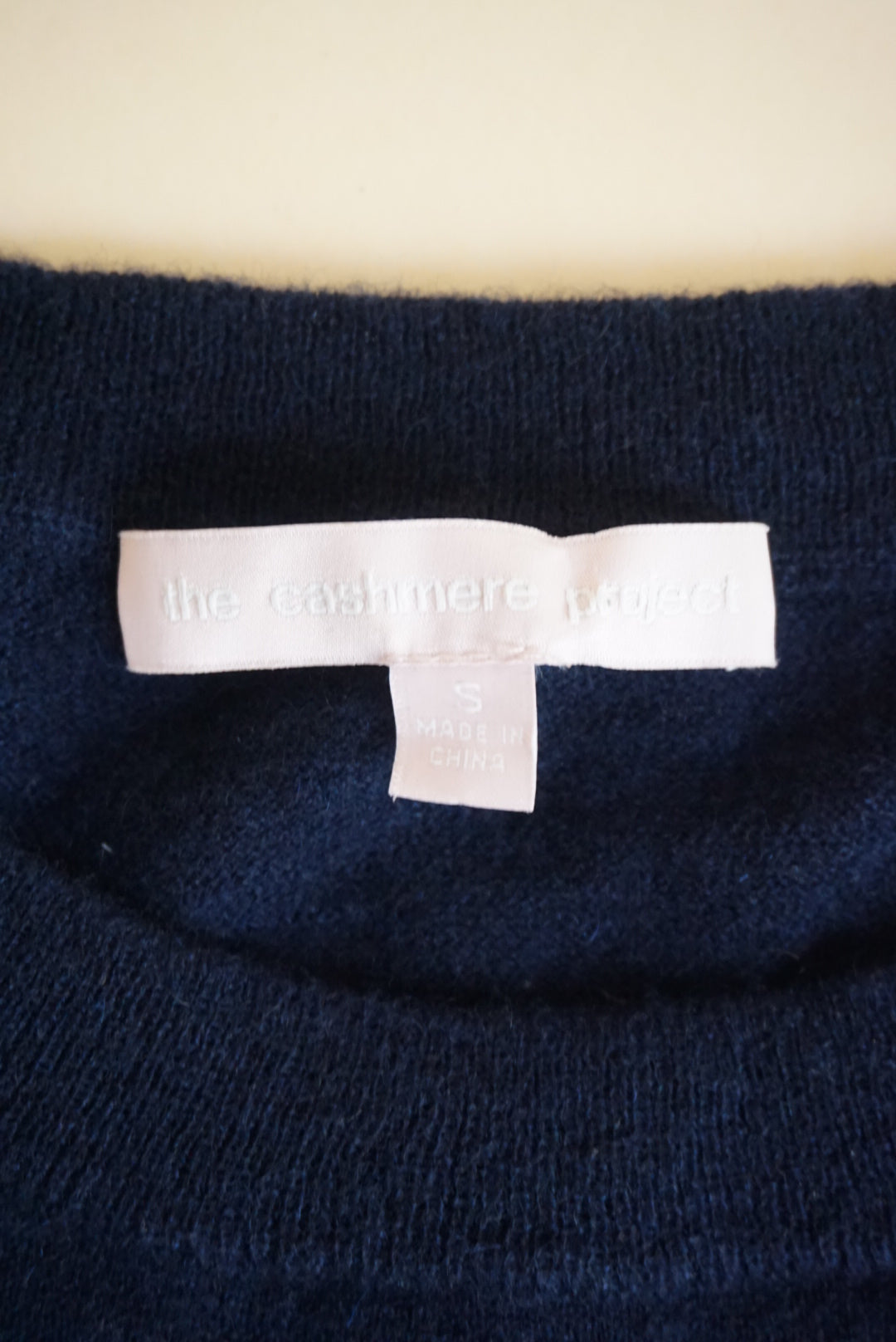 The Cashmere Project Navy Blue Shoulder Cut Out Sweater - Size Small