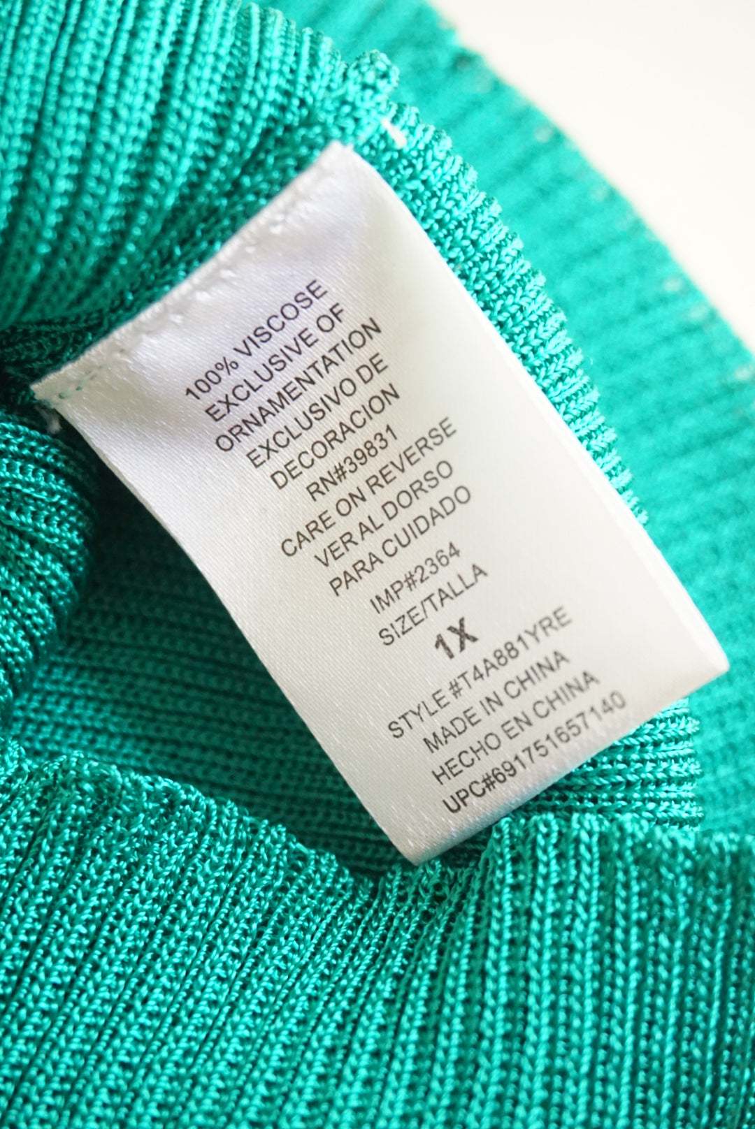 Vintage Baby Phat Teal Knit Dolman Sleeve Blouse - Size 1X