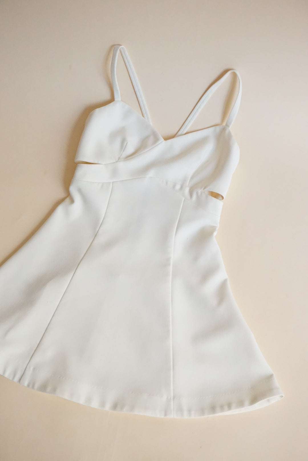 Likely White Skater Cutout Mini Dress - Size 0
