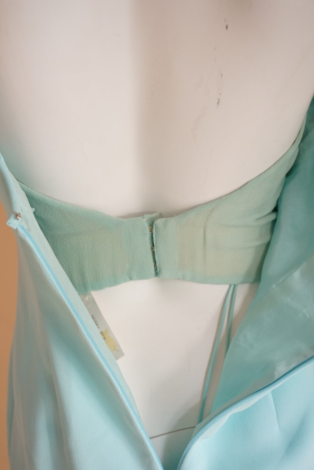 Pamela Dennis Vintage Sky Blue Beaded Corset Bustier Dress NWT - Size 4