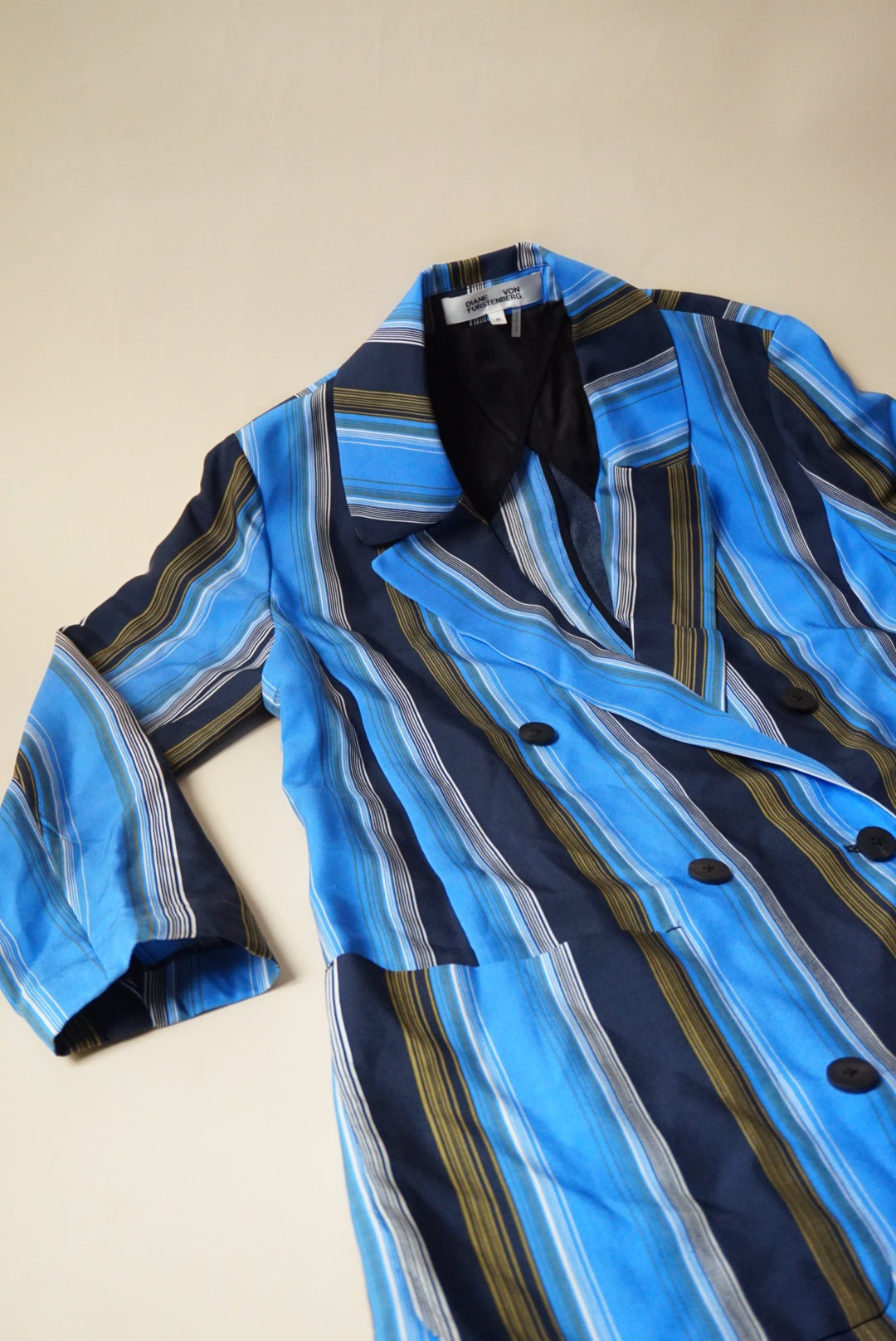 Diane Von Furstenberg Belted Silk Long Line Trench - Size Medium