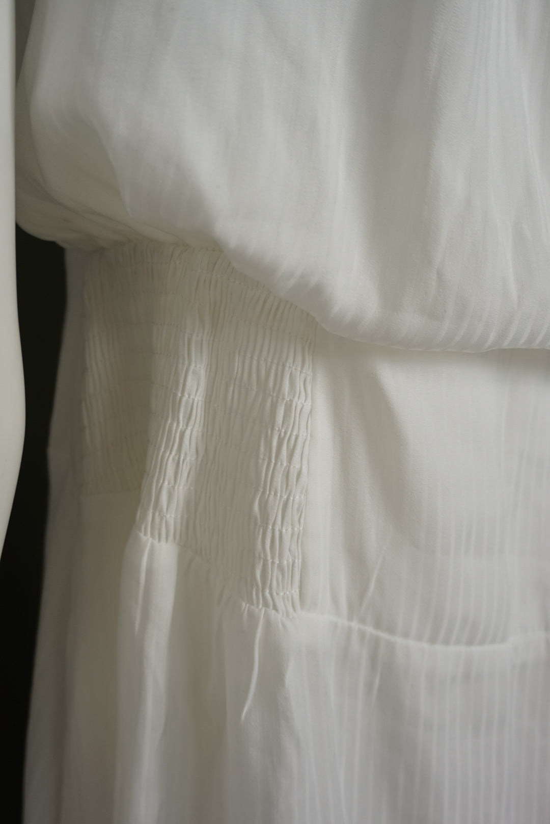 Heyson White Pinstripe Collar Button Shirt Dress - Size Small