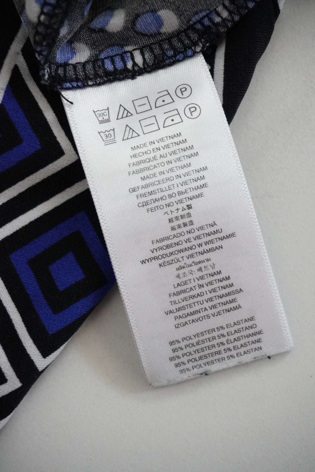 Michael Kors Geometric Royal Blue Print Mini Wrap Dress - Size 1X