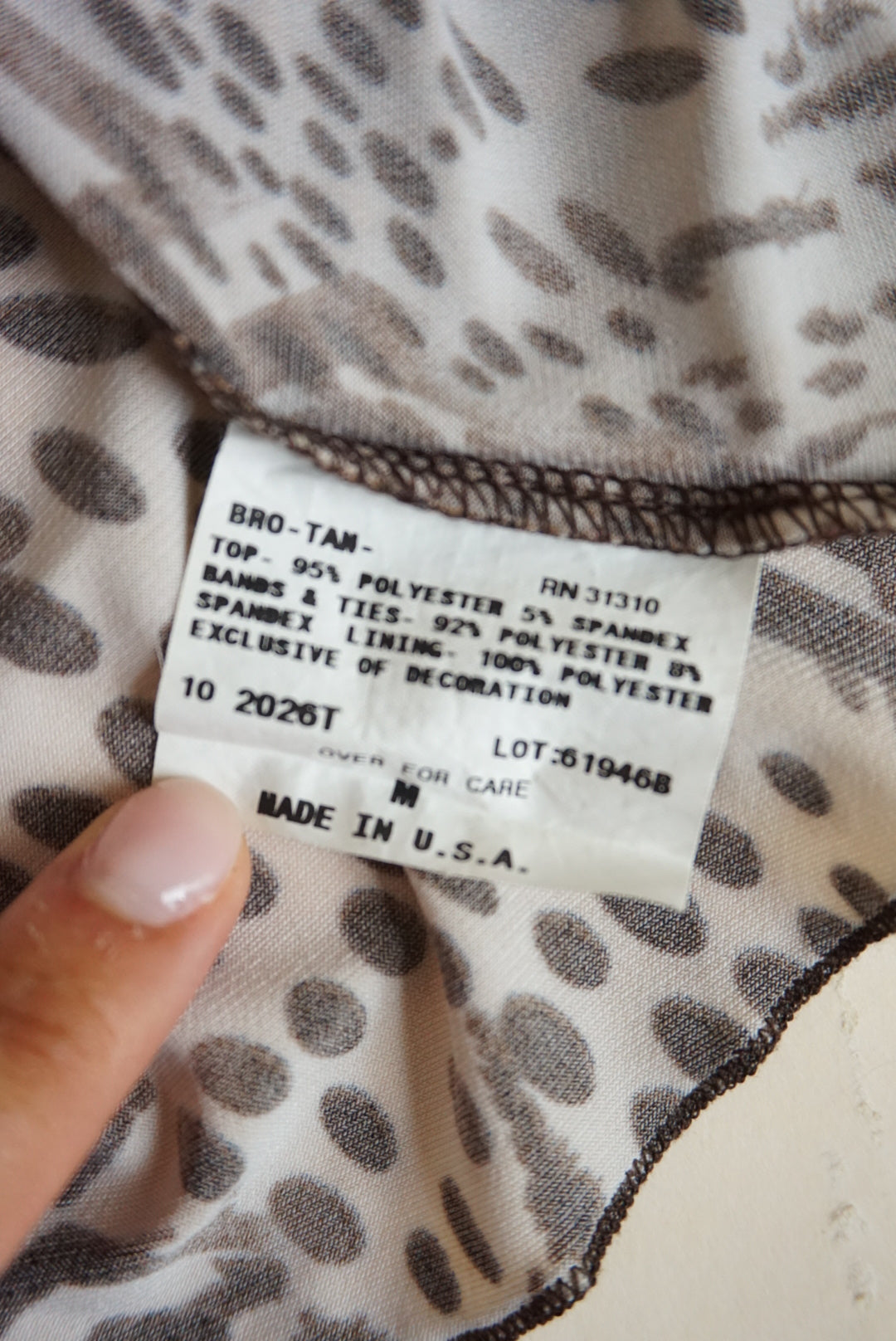 BCX Animal Print Halter Knit Leather Detail Y2K Blouse - Size Medium