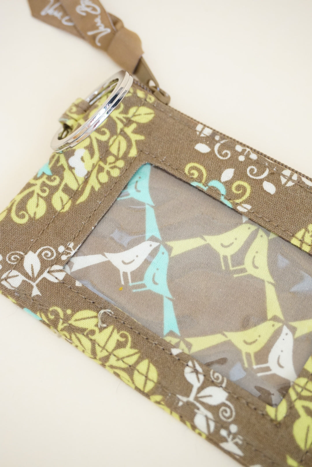 Vera Bradley Sitting in a Tree ID wallet Key Ring Coin Purse Wallet