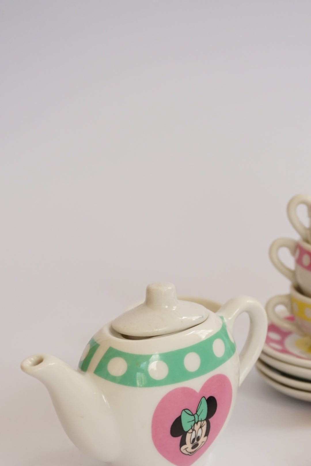 Vintage Disney "Minnie N Me" Child's Mini China Tea Ceramic Set Made in Japan 14pcs