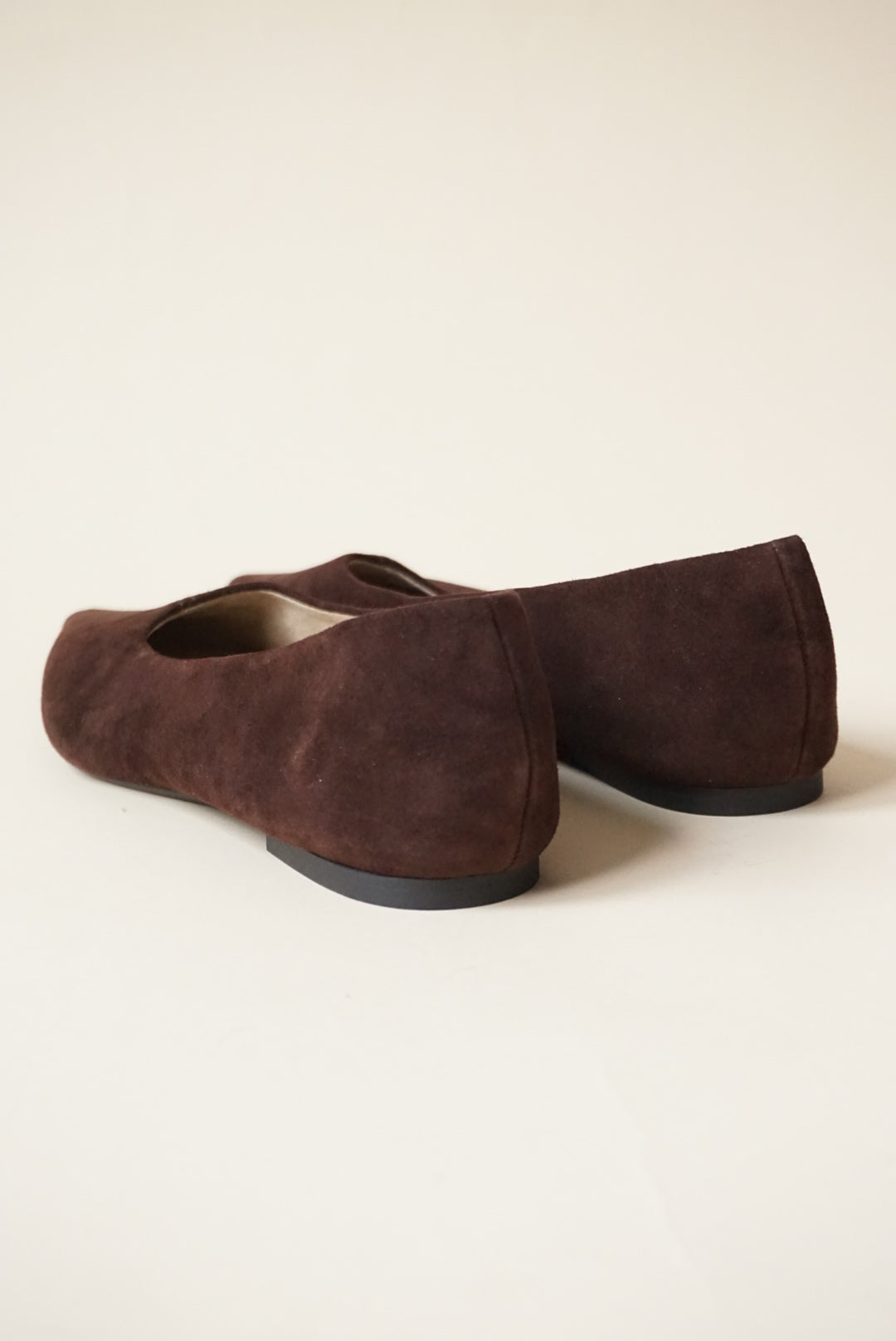 Zara Brown Pointed Toe Suede Ballet Flats - Size 38