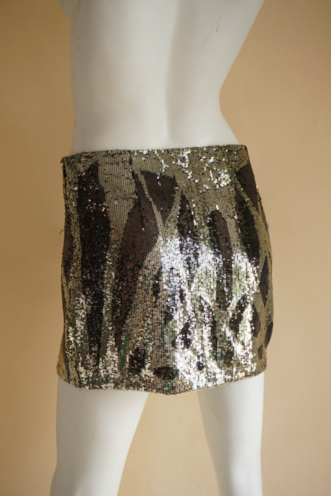Haute Hippie Sequin Animal Print Mini Skirt - Size Small