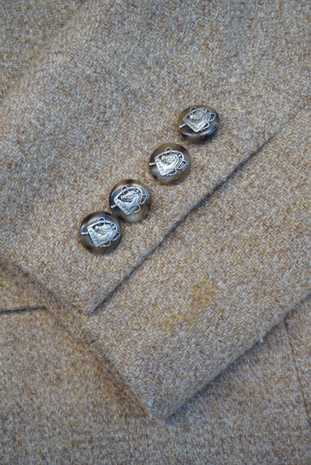 "Lauren Ralph Lauren" VTG Wool Tweed Equestrian Horse 3 Buttons Blazer - Size 4