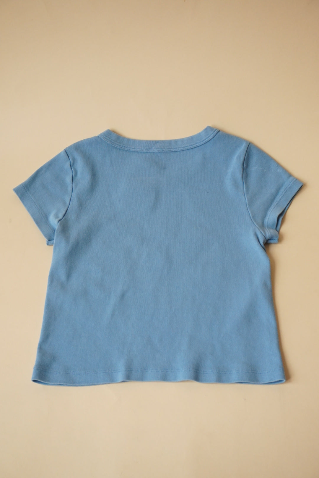 Brandy Melville John Galt Italia Baby Blue Cropped Tee - Size OS